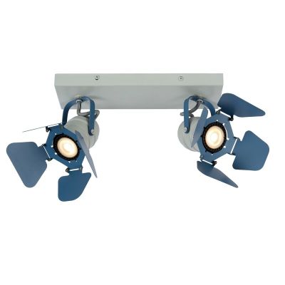 Blauwe kinder plafondlamp Picto, metaal