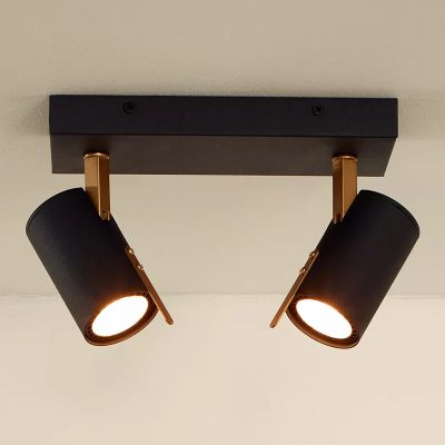 Zwarte plafondspot Grony, metaal