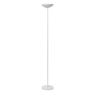 Witte staande leeslamp modern, Zenith, 20W, 3000K LED, met touchdimmer