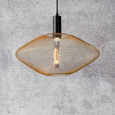 Gouden hanglamp Mesh, metaal
