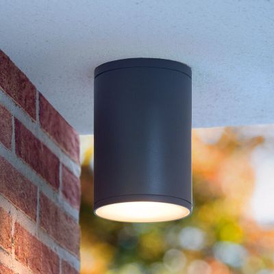 Ronde Tubix plafondlamp outdoor - Antraciet