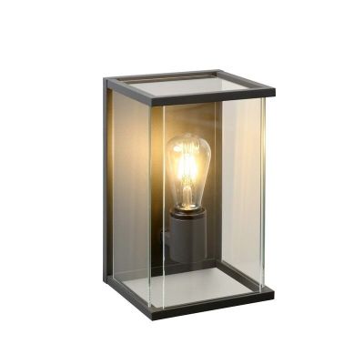 Glazen buiten wandlamp Claire, Antraciet
