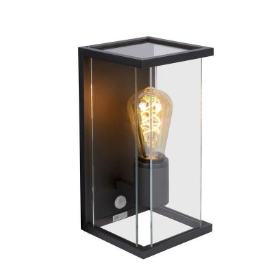 Antraciete buiten wandlamp met bewegingssensor modern, Claire, IP54