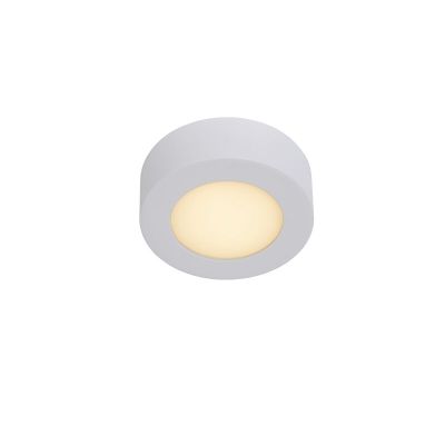 Witte plafonniere Brice, aluminium, 8w geintegreerd warm wit LED