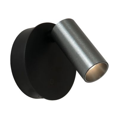 Grijze oplaadbare wandlamp modern, Toni, 2W, 2700-4000K, met touchdimmer