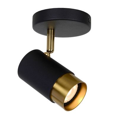 Zwarte moderne plafondspot, Floris, aluminium