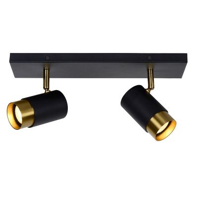 Zwarte moderne plafondspot, Floris, aluminium