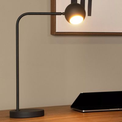 Zwarte oplaadbare tafellamp modern, Comet, 3W, 2700K LED, met touchdimmer