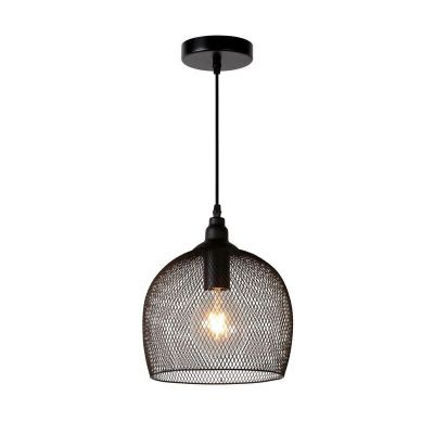 Retro hanglamp Mesh, Zwart