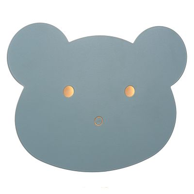 Blauwe kinderkamer wandlamp modern, Charlie, 5W, dim to warm LED, met touchdimmer