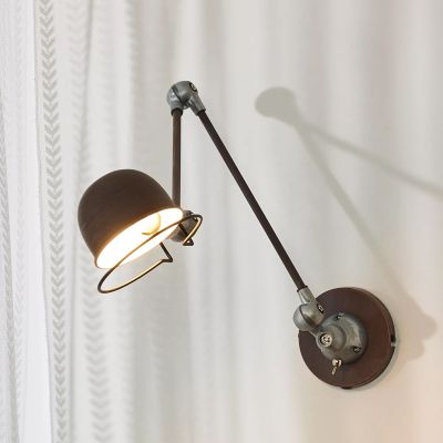 Industriele wandlamp Honore, Roestbruin