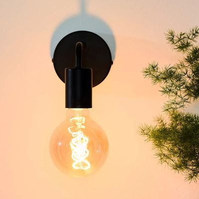 Zwarte wandlamp Scott
