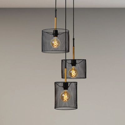 Zwarte hanglamp Baskett, staal