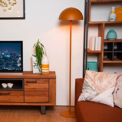 Gele moderne vloerlamp, Siemon, metaal