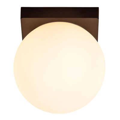 Zwarte badkamer plafondlamp modern, Tassa, 12W, 3000K LED