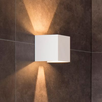 Witte moderne wandlamp, Axi, metaal, IP54