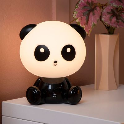 Zwarte kinderkamer tafellamp, Dodo Panda, 3W, 4000K LED
