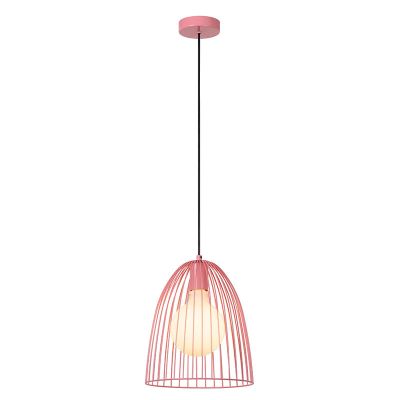 Roze kinderkamer hanglamp metaal, Macarons