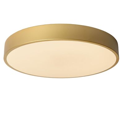 Gouden plafonnière modern, Unar, 24W, 2700K LED, 3-staps dimbaar