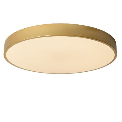 Gouden plafonnière modern, Unar, 36W, 2700K LED, 3-staps dimbaar