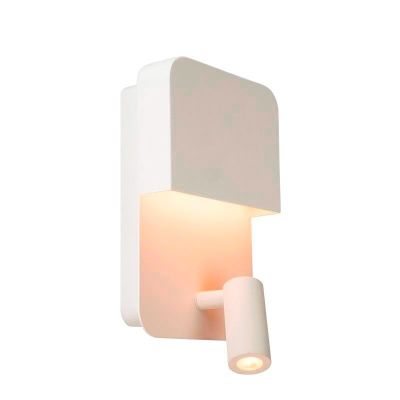 Witte wandlamp modern, Boxer, 5W, 3000K LED, met schakelaar
