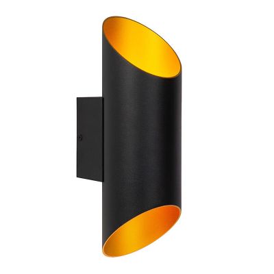 Zwarte moderne wandlamp, Quirijn, metaal