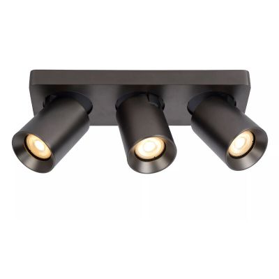 Zwarte moderne plafondspot, Nigel, aluminium