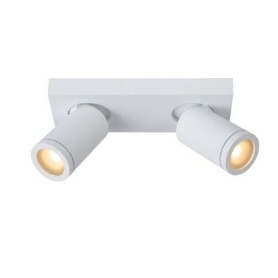 Witte plafondspot Taylor, aluminium, IP44