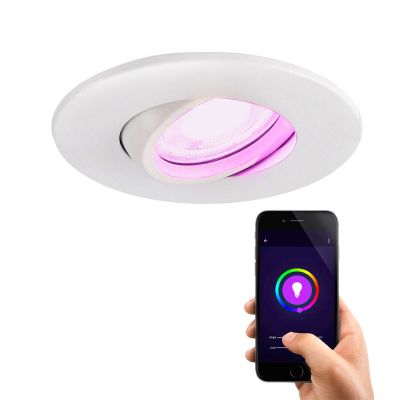 Moderne smart inbouwspot wit, Jill, IP65, 4,5W, RGBW