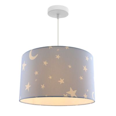 Blauwe sterren hanglamp Stars, kinderkamer