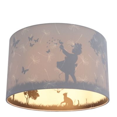 Grijze kinderkamer plafondlamp Vlinders