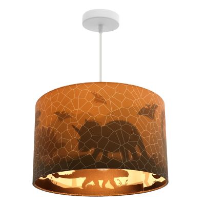 Oranje hanglamp Dino, binnenzijde doorschijnend