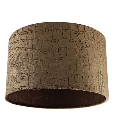 30 cm velours bruine lampenkap croco stof, Emilius
