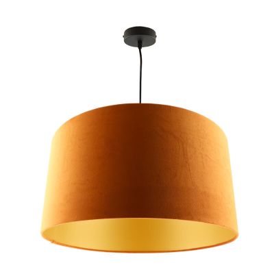 Hanglamp Urvin, oranje met goud velours, 40 cm