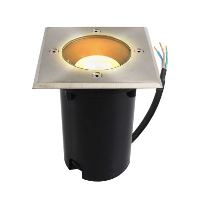 Chromen grondspot, Clenton, aluminium, IP44