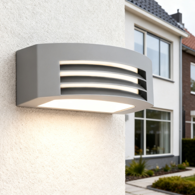 Grijze buitenlamp Mingus, aluminium, IP54