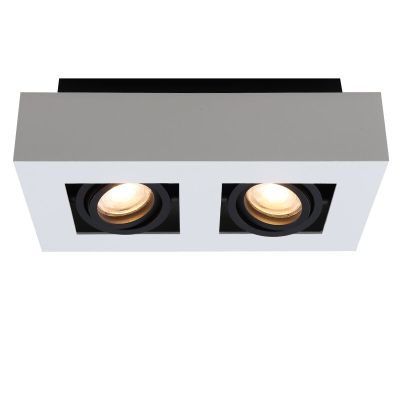 Witte opbouwspot Noraly, aluminium, modern