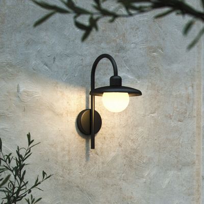 Zwarte buitenlamp klassiek, Berlo, IP44