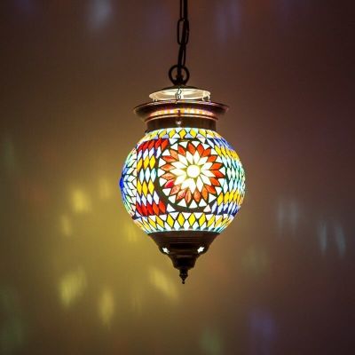 Veelkleurige oosterse hanglamp mozaïek, Nisrin