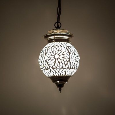 Transparante oosterse hanglamp mozaïek, Nisrin