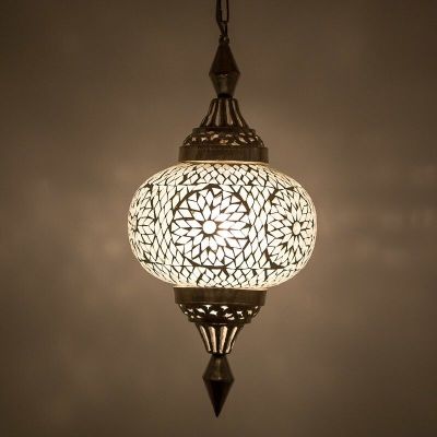 Transparante oosterse hanglamp mozaïek, Aicha
