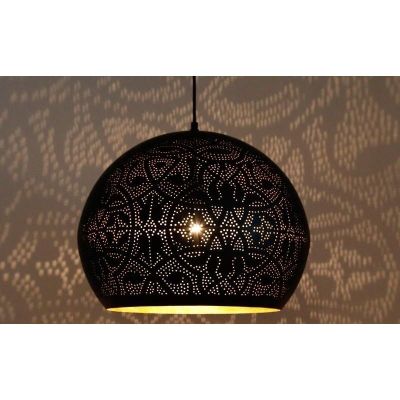 Zwarte oosterse hanglamp filigrain, Kenza