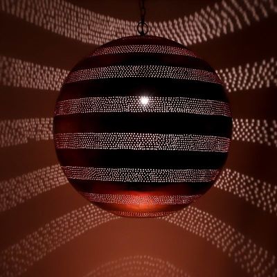 Koperen oosterse hanglamp filigrain, Nimra