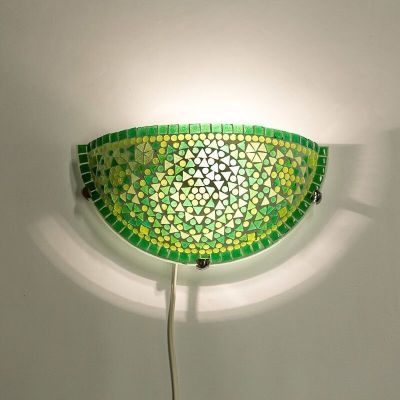 Groene oosterse wandlamp mozaïek, Haja