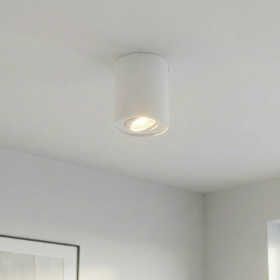 Ronde, witte opbouwspot Onno, Richtbaar