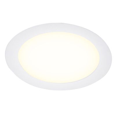 Witte downlight aluminium, Umbriel, 6W, 4000K LED, IP44