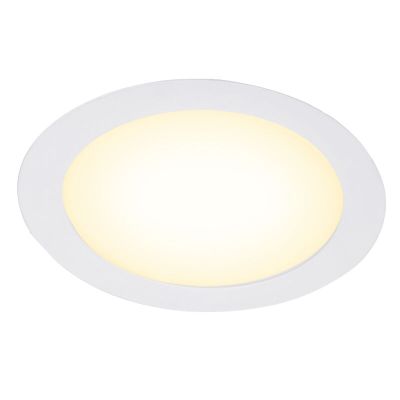 Witte downlight aluminium, Umbriel, 18W, 3000K LED, IP44