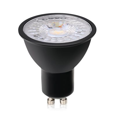 Dimbare GU10 LED lamp Antonie, zwart, 3W, 3000K
