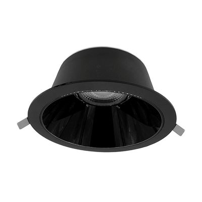Zwarte downlight aluminium, Maud, 20W, white switch LED, IP22