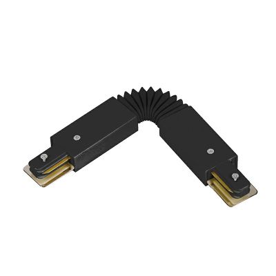 Flexibele connector voor 1-fase railverlichting, zwart